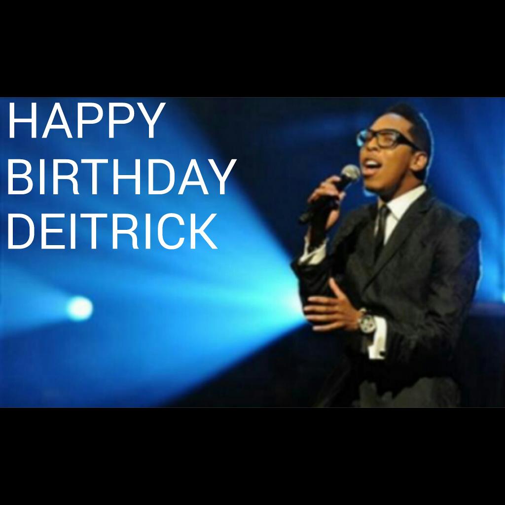 Happy Birthday Deitrick Haddon, thank you for your ministry! 