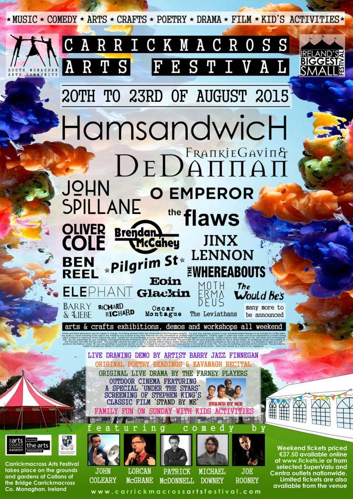 mothermadeus's tweet photo. Delighted to named in lineup for @Carrick_Arts Festival alongside @Ham_Sandwich, @theflaws &amp; more! 20th - 23rd Aug http://t.co/c59FILiP30
