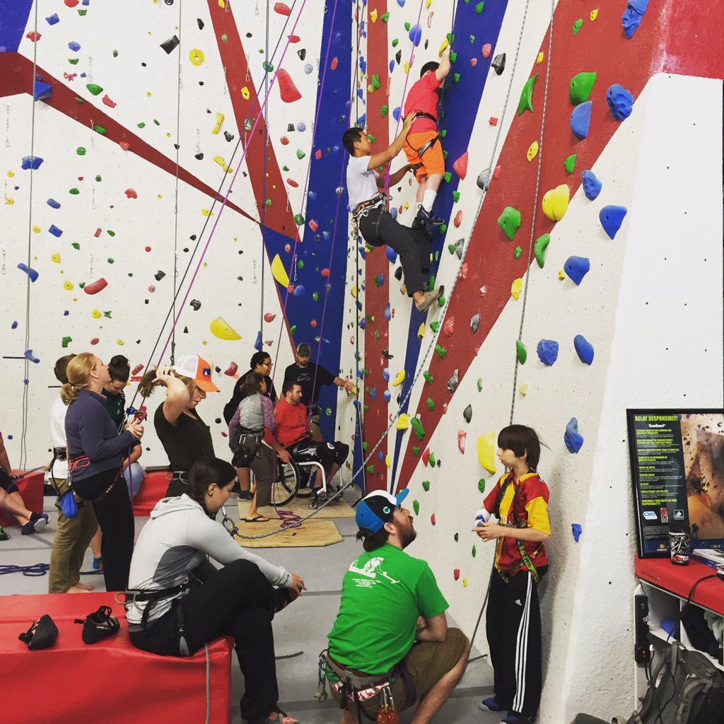 Adaptive climbing at N3C! @PeakClimb @AdapClimbNyc #adaptiveclimbing #climbing #climbingforall