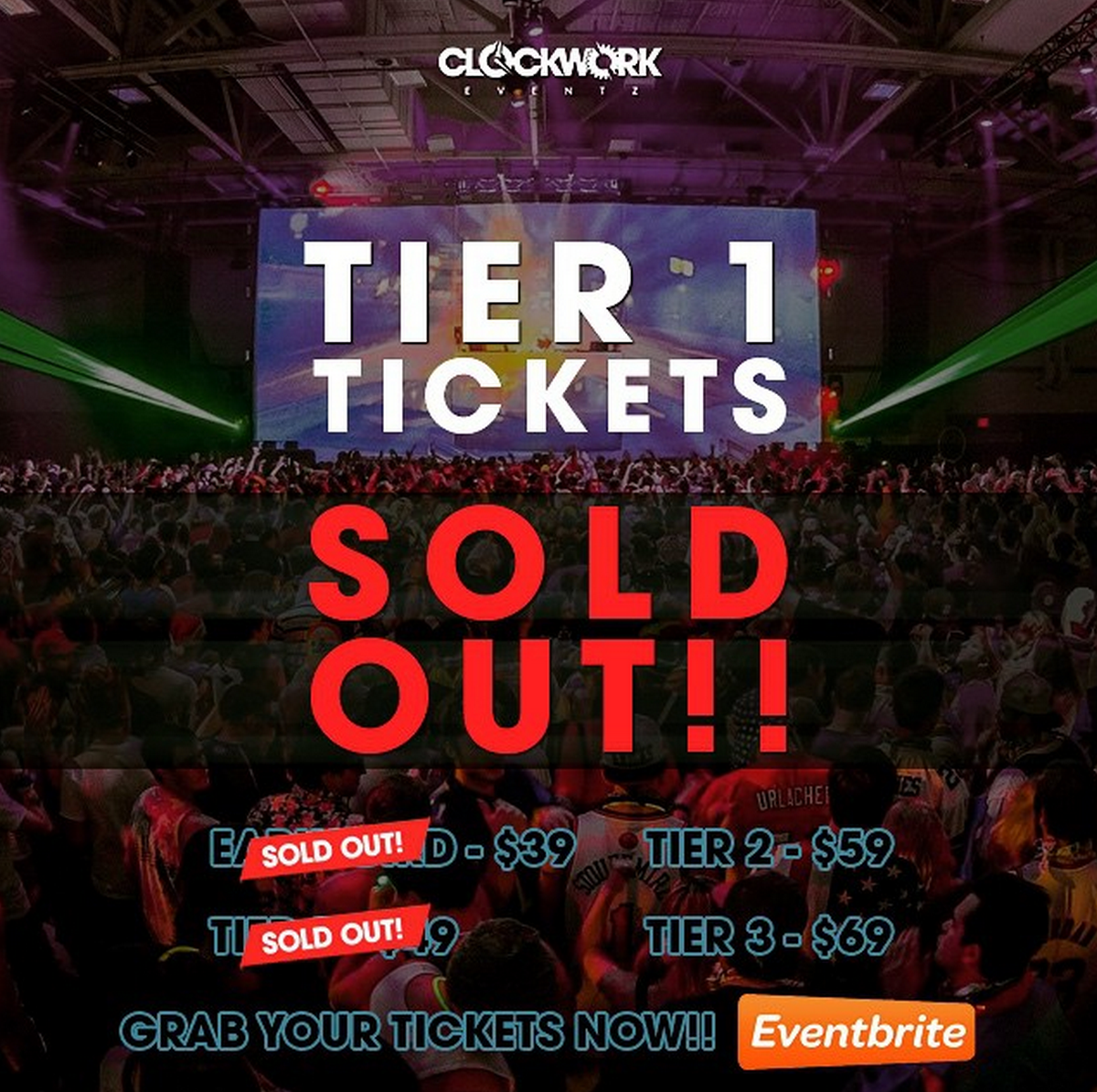ClockworkEventz's tweet image. Tier 1 Tickets have officially SOLD OUT!!
Tier 2 Tickets are AVAILABLE NOW:
AnthemBayArea.Eventbrite.com