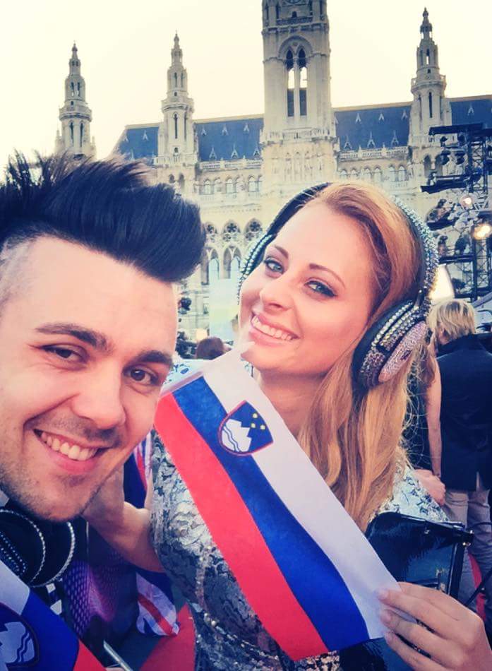 Hanging out on the red carpet at <a href="/Eurovision/">Eurovision Song Contest</a> Opening Ceremony. #Slovenia <a href="/MaraayaMusic/">Maraaya</a> #ESC2015