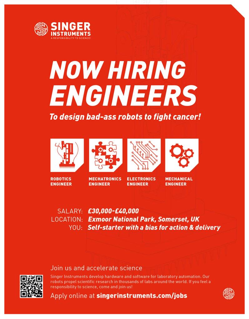 DrBasilSinger's tweet photo. Any engineers looking for a great job? #EngineeringJobs #robotics. Please share. Thanks! http://t.co/dqnAovckal