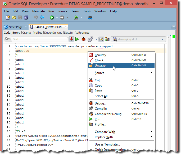 phsalvisberg's tweet photo. The new Trivadis PL/SQL #Unwrapper integrates neatly into #SQLDev. http://t.co/c9gjLOtNwt http://t.co/bmNVhtreB4