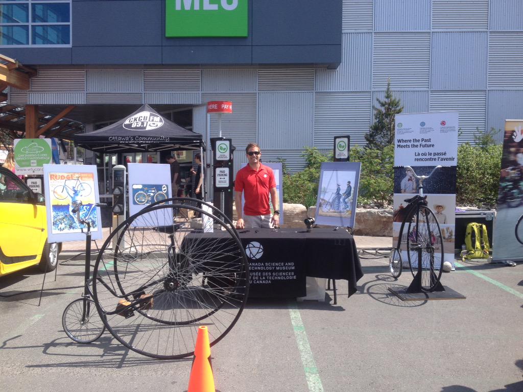 JennMGann's tweet photo. Having a blast at @mec #bikefest! S'amusant comme des fous au @MEC #bikefest!! SciTechMuseum @ScitechCanada http://t.co/tFpNycSU8t