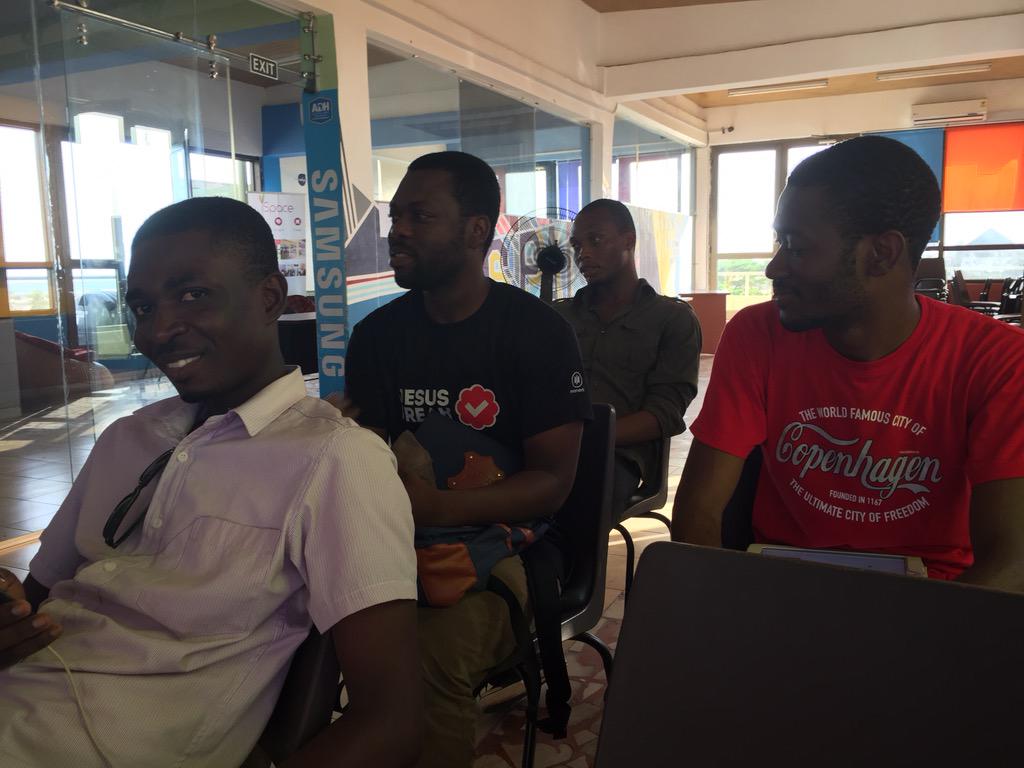 BloggingGhana's tweet image. Afternoon! Our #blogh meetup @ispacegh just started. Are you coming? We will review #BlogCamp15 &amp;amp; #dumsormuststop