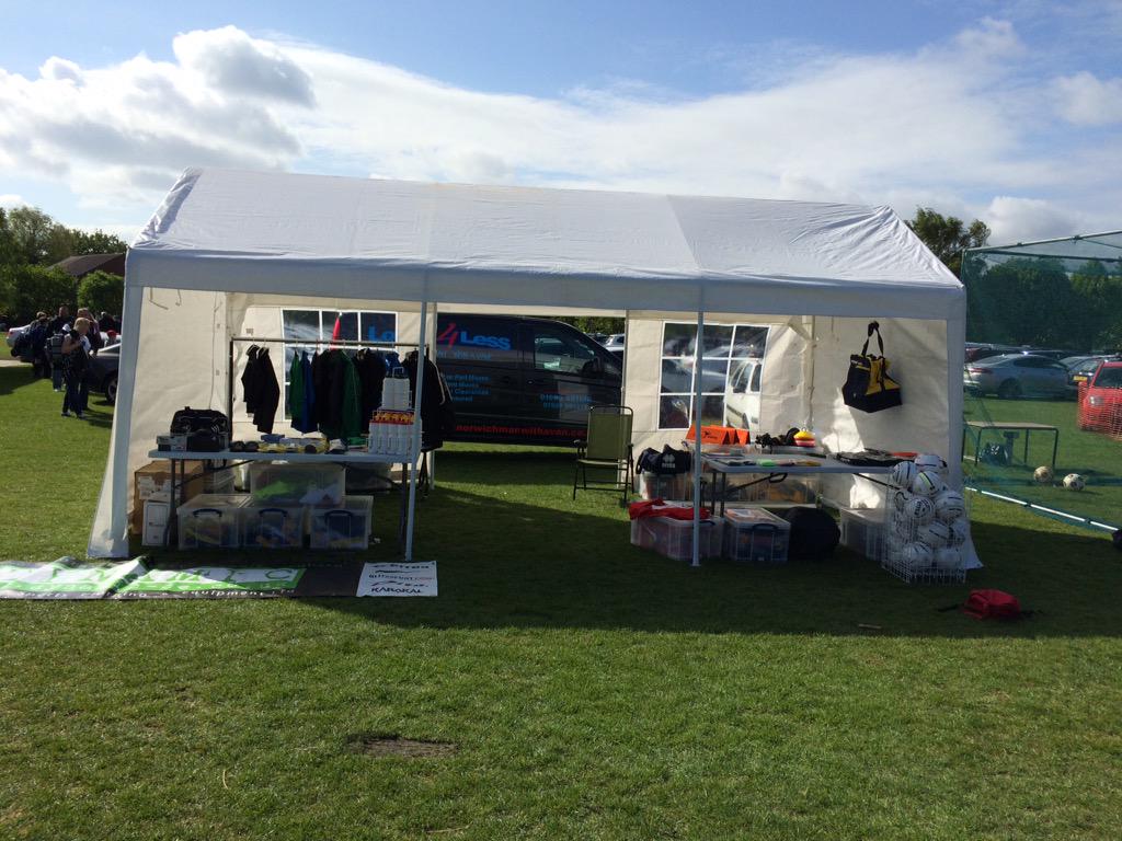 NorfolkFootball's tweet photo. All ready, at the Wisbech St Mary tournament.. Super sales! #dynamicsports #errea #quality #V4M http://t.co/d2Yuw2MQVK