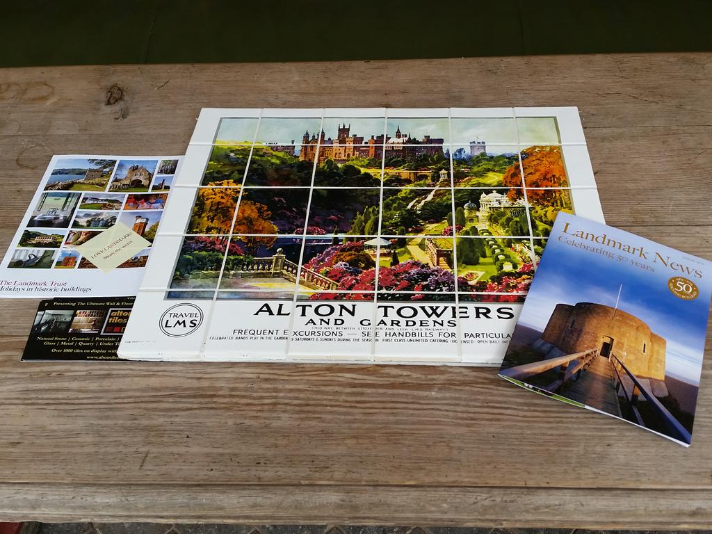 tileinspiration's tweet photo. #Landmark50 We are delighted to donate a railway poster tile mural to Alton Station to celebrate @LandmarkTrust b'day http://t.co/I9K6uoBXA9