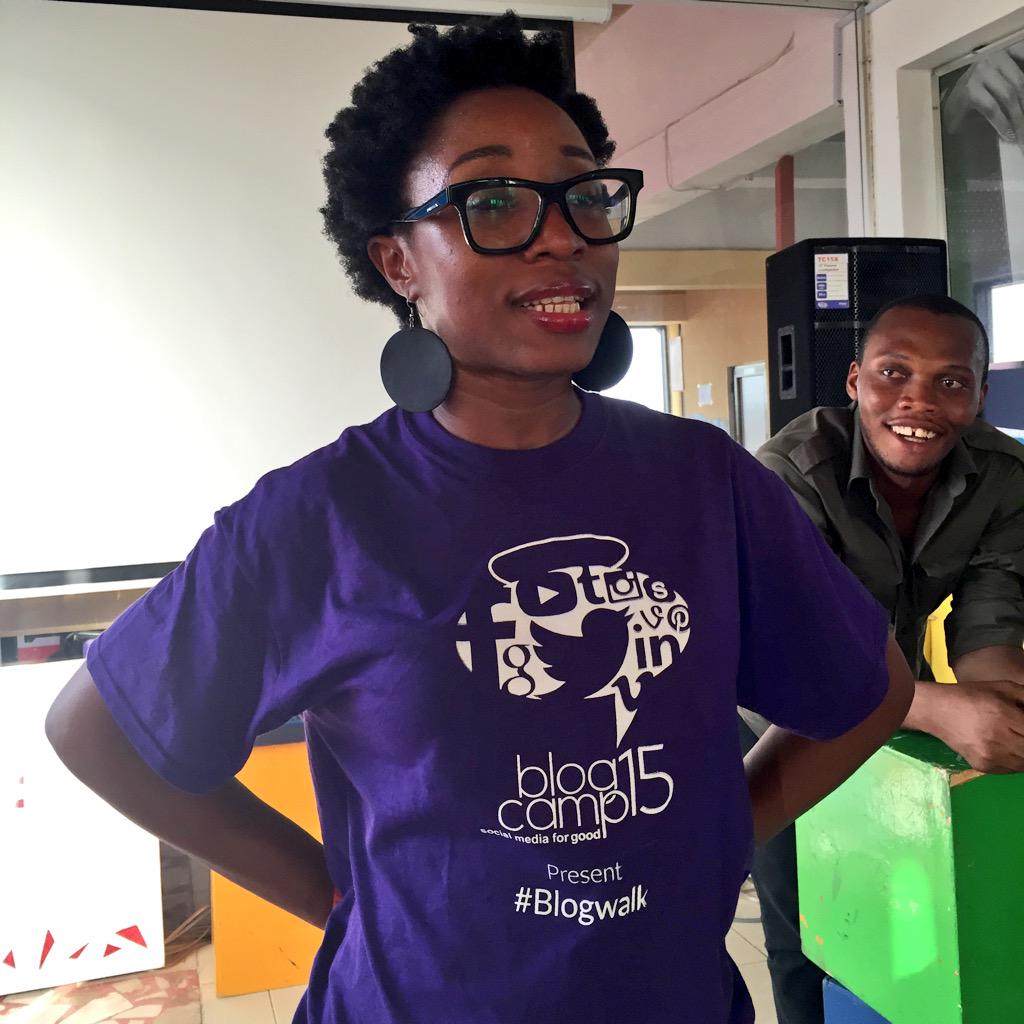 BloggingGhana's tweet image. Leader of the #suamegang #blogwalk @OyooQuartey tells us about her #BlogCamp15 experience. "Ah, where is everybody?"