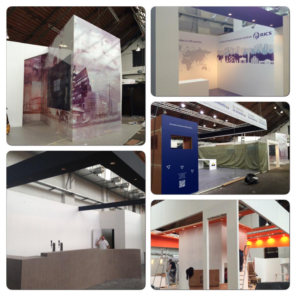 realtybelgium's tweet photo. A look behind the scenes. Only 2 days!Buildup almost finished and looking good #realty2015 http://t.co/VWdhVzuMUQ http://t.co/MUMljdz4yK