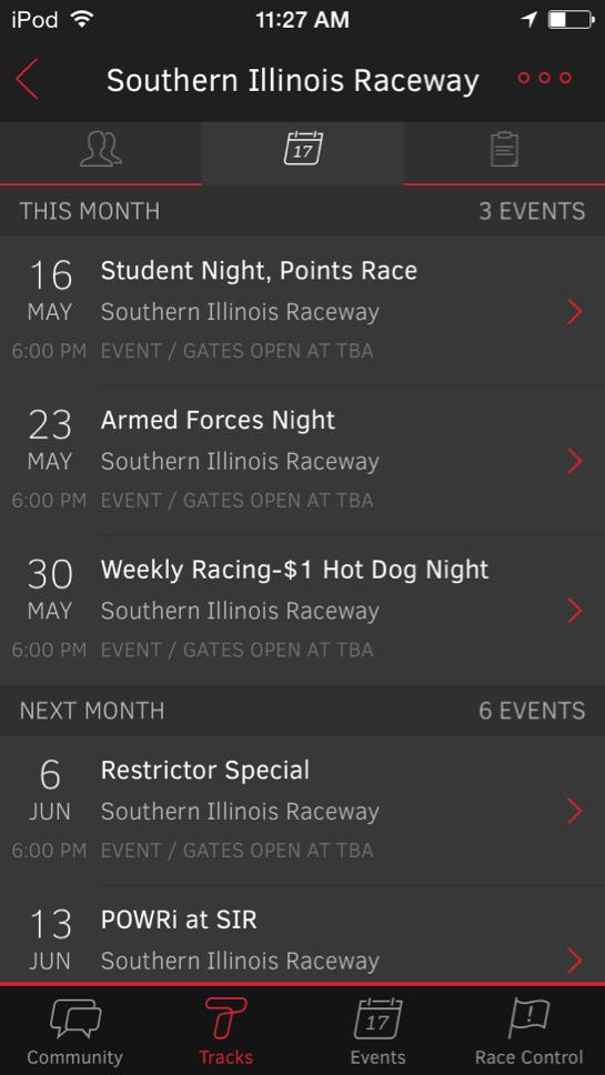Tracks_United's tweet photo. Southern Illinois Raceway fans, make sure to get the @Tracktivity app and stay up to date with event cancellations! http://t.co/zzh1TjlRpm