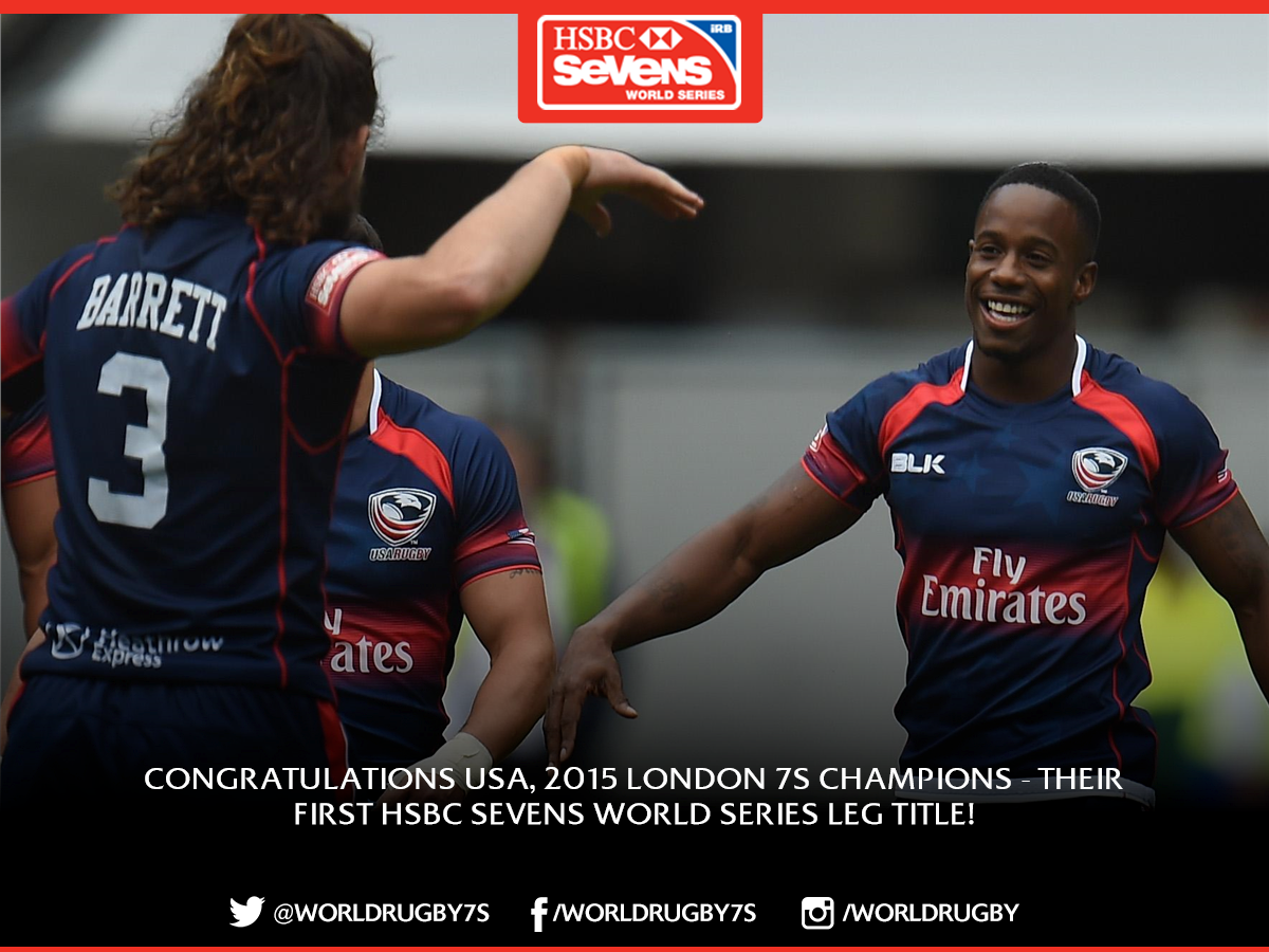 HISTORY MAKERS! Congratulations to <a href="/USARugby/">USA Rugby</a> - #London7s champions with an emphatic 45-22 win over <a href="/Aussie7s/">Australia Sevens</a>!