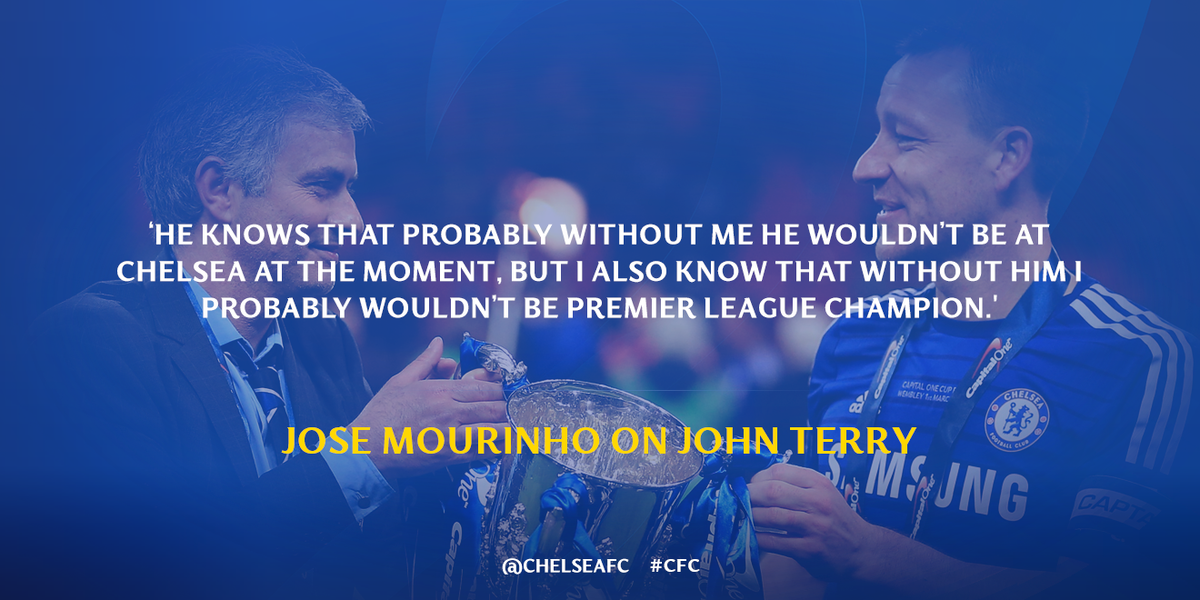 ChelseaFC's tweet photo. Jose Mourinho on John Terry... http://t.co/FKTfI1H9dE http://t.co/qH8hR50Op9