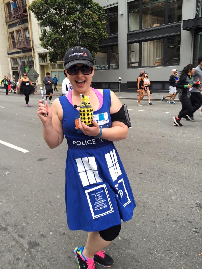 MyDalekAndMe's tweet photo. BREAKING NEWS - Tardis found at #BaytoBreakers The Doctor is HERE!! #drwho #dalek http://t.co/1iq6yAB3cG