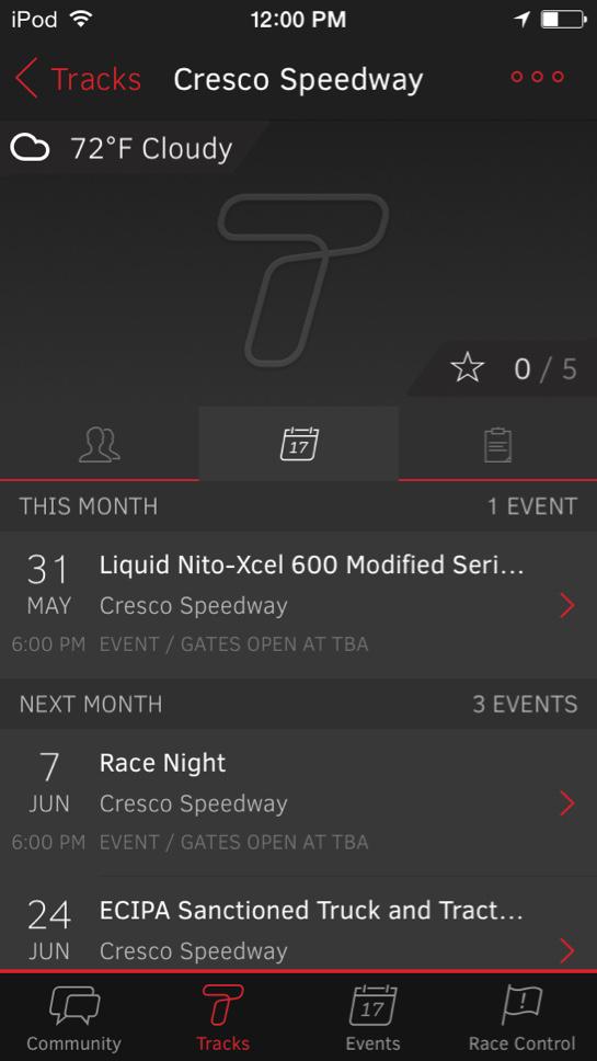 Tracks_United's tweet photo. Cresco Speedway fans, download the @Tracktivity app for free to stay up to date with event cancellations! http://t.co/bpTROnvfTB