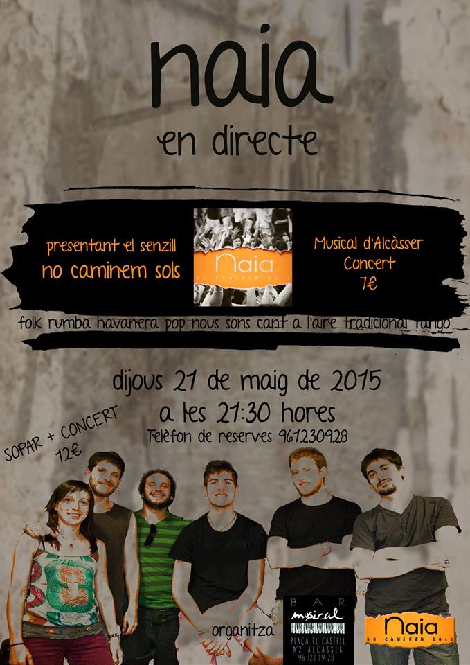 SomNaia's tweet photo. El proper dijous 21 de maig tornem al Bar el Musical d'Alcàsser! http://t.co/jJjoqA5xOL