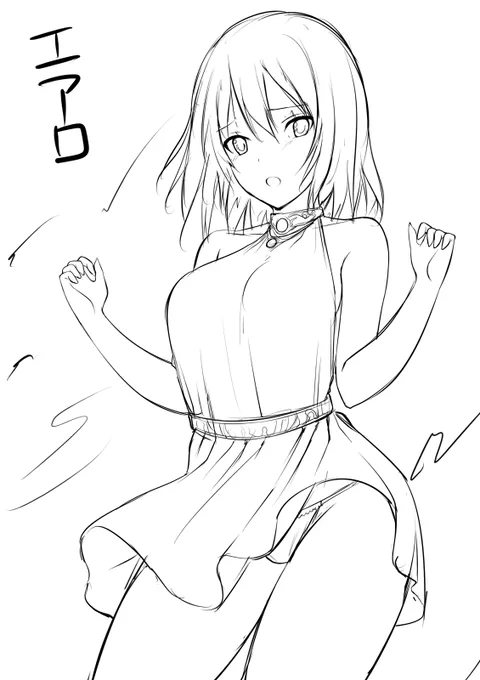 レナ・シャルロット・タイクーン線画 