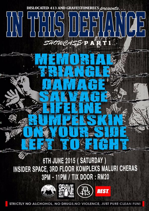 #CHERAS Jun 6, 2015 IN THIS DEFIANCE 3pm InsiderSpace ft <a href="/memorial_noise/">Memorial</a> <a href="/trianglehc/">Triangle</a> @Damagehc <a href="/Salvagethc/">EXPELLED</a> &amp;more