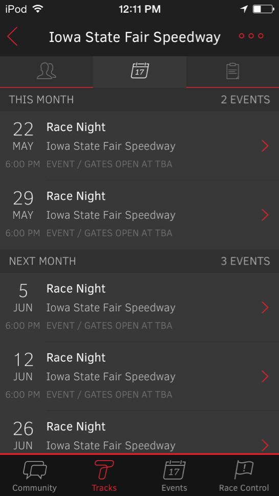 Tracks_United's tweet photo. @MRPISFSpeedway - Race fans download the @Tracktivity app for free to stay up to date with event cancellations! http://t.co/q4TP73JQhu