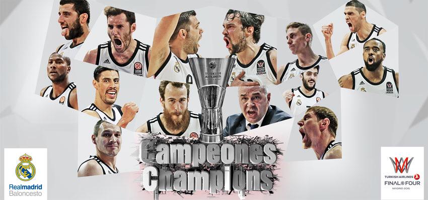 RMBaloncesto's tweet photo. Campeoooonees campeooooones Ole Ole Oleeeee #LaNovenaEsNuestra #HalaMadrid #F4Glory http://t.co/ihDp4xIV57