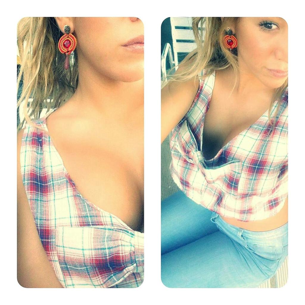 patricia_steisy's tweet photo. Camiseta de @sariusvecouture y pendientes de @Ole_Accesorios y Steisy #desusniños jajaja 1°destino Madrid y 2°"ellos http://t.co/ROCAF3TOvd