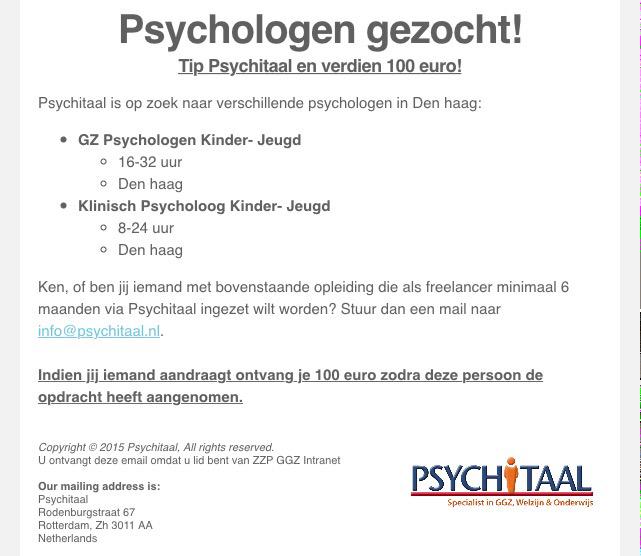 Dat is snel verdient! #zzp #ggz @Psychitaal