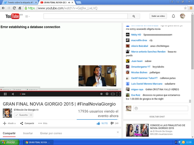 CASI 18K DE PERSONAS VIENDO http://t.co/zfdfszaj96<a href="/tag/finalnoviagiorgio"class="tags"><span>#finalnoviagiorgio</span></a>
