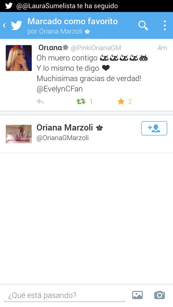 Y que mi niña la diiivaaa de fav Aa estooo k encaaantoo dioos!!💜💜💕 <a href="/OrianaGMarzoli/">Oriana Marzoli</a> la adoro a k me hago un CF tuyoo