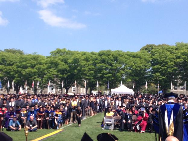 DeanLibutti's tweet photo. Stage shot - it's official - congrats grads. #uri2015 http://t.co/22wTjsSmcy