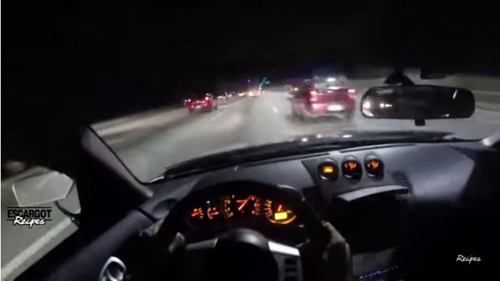 TmarTn's tweet photo. First person view of weaving through heavy traffic at 130mph+ in a 350z. Skillz but no brains: http://t.co/JVdyJr44Zt http://t.co/lwB1iK3BQm