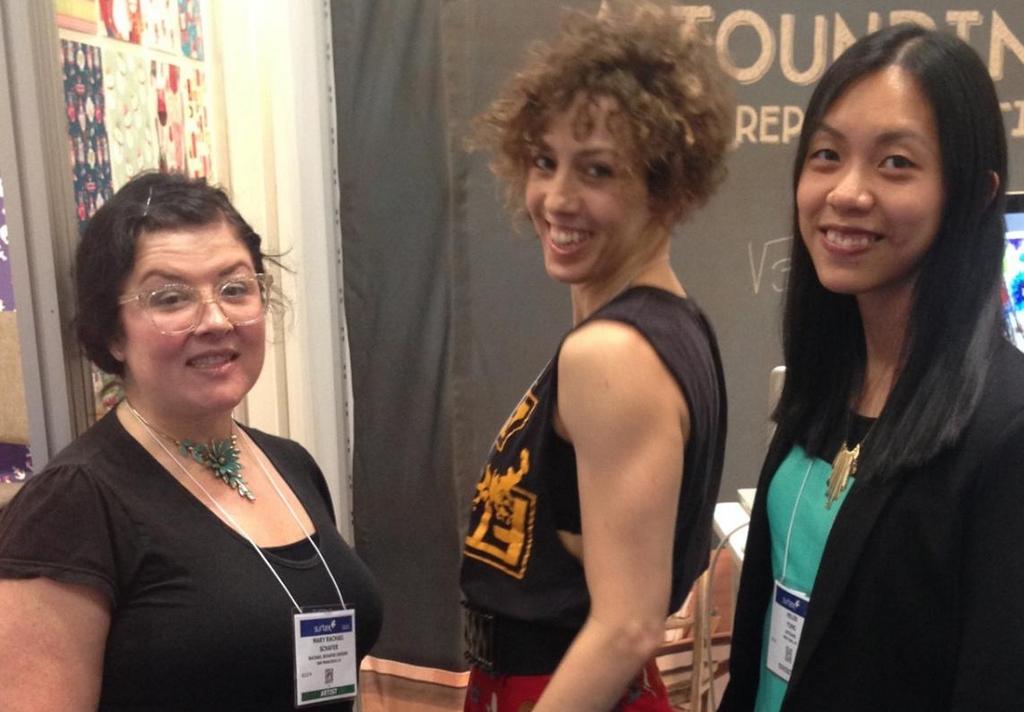 astound_us's tweet photo. Spotted: another #Astounding card designer - Rachael Schafer with Hilli Kushnir at #astoundUS for #Surtex2015 http://t.co/noanz9vrLG