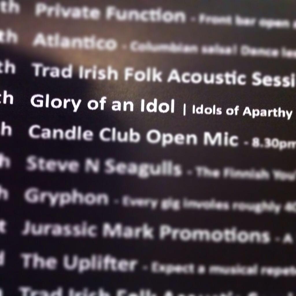 jamiejaysheehan's tweet photo. Tonight Southampton we have you @GloryForAnIdol and @IdolsOfApathy tonight at talking heads. Come party. http://t.co/1227XhG6yy