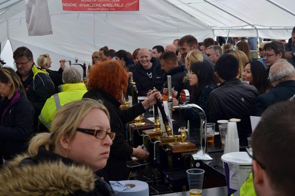 HTFCBeerFest's tweet image. Thanks to all the Bar Staff who kept the beer flowing all day long.