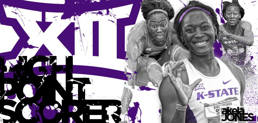 kstatesports's tweet photo. And congratulations to #KStateTF Akela Jones on nabbing #Big12TF High-Point Scorer honors for a 2nd time this year! http://t.co/wY4fzI6GVf