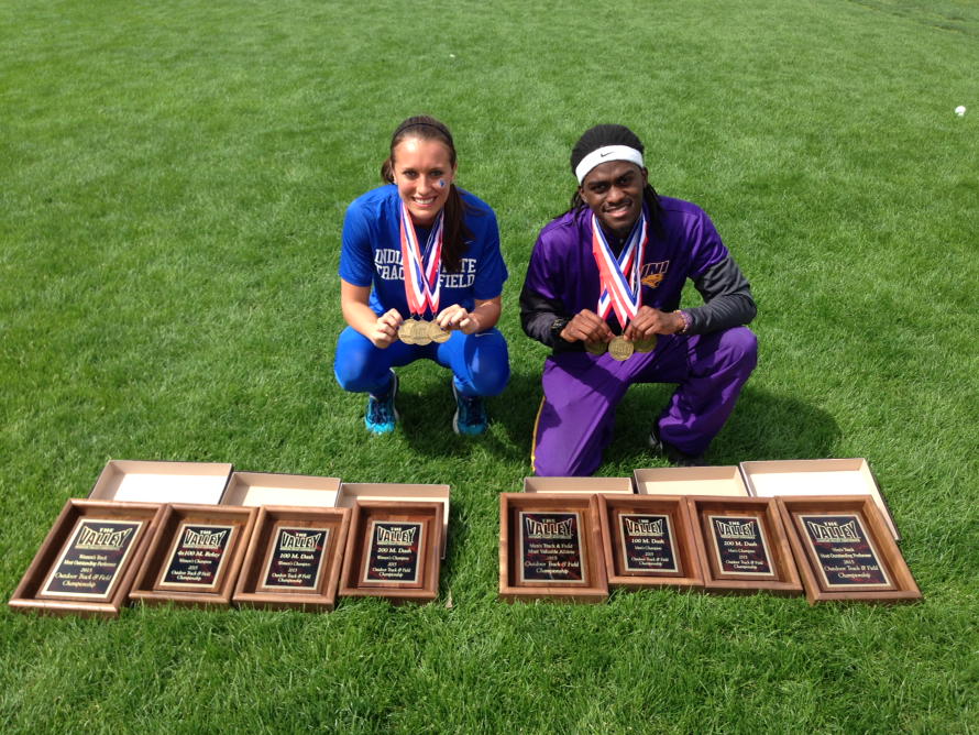 Coach_A_Martin's tweet image. Fastest sprinters in the MVC- @Katie_Wise  and @BCdoe13 ! #isutf #unitf
