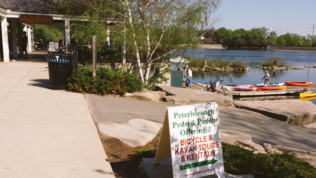 perfectwknds's tweet image. They're OPEN! @LEGnCAS #Ptbo Pedal&amp;amp;Paddle! Right under @silverBeanCafe! On the Bike Trail!
