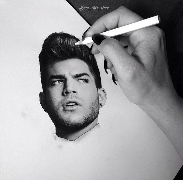 AdamLambertArts's tweet photo. @not__this__time it'll be &amp; it's wonderful, amazing &amp; very realistic job!Yes, 100000 people before me have said it 😂 http://t.co/OqDRJi92rt