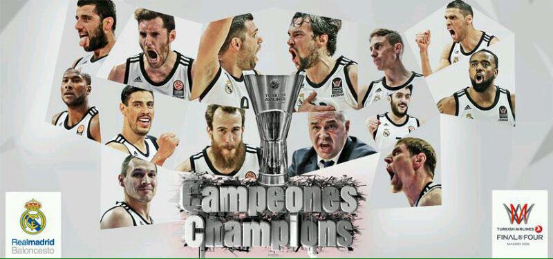 Chemacilleros's tweet photo. @RMbasket campeón de Europa por novena vez en su historia.
#HalaMadridYNadaMas http://t.co/JEWl649s83