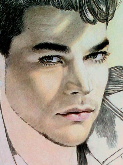 AdamLambertArts's tweet photo. Unfinished #fanart of @alla_Smit 
Now we know, how the pic looks w/o Melvin,lol
It'll be adorable! http://t.co/xzgns8DBHt