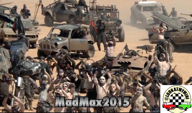 AlecIssigonis's tweet photo. "@lookatmymini: Classic mini in @MadMaxMovieUK @ProjectCarsUK @_minivation @RidgewayMINI http://t.co/atDnpksZEk" super cool