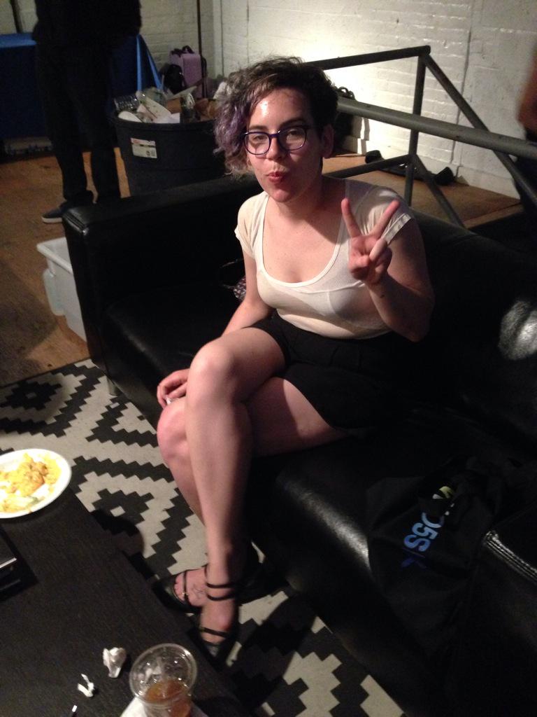 Adellelin's tweet photo. @carolinesinders getting a well deserved break with nachos after teaching her first @CodeLiberation class #two5six http://t.co/sB0J6NShdu