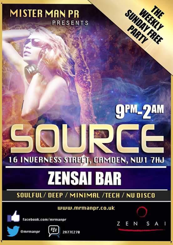 Reaction_Radio's tweet photo. FOR A GOOD SPOT TO SHAKE A LEG TONIGHT HEAD TO @ZENSAIBAR - CAMDEN FOR TONIGHTS INSTALMENT #SOURCESUNDAYS FREE ENTRY http://t.co/uj9ECeDIku