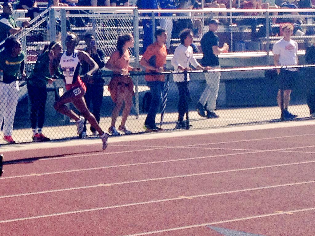 OU_Track's tweet image. Daye Shon Roberson takes second in the 400! Exhausted and celebrating! #SoonerProud