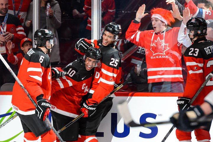 Draft_Manager's tweet photo. Congratulations to #TeamCanada on their 6-1 #victory vs. Russia #IIHF2015 #Hockey #WorldJuniors #Champions2015 http://t.co/CkdUFQpbrs