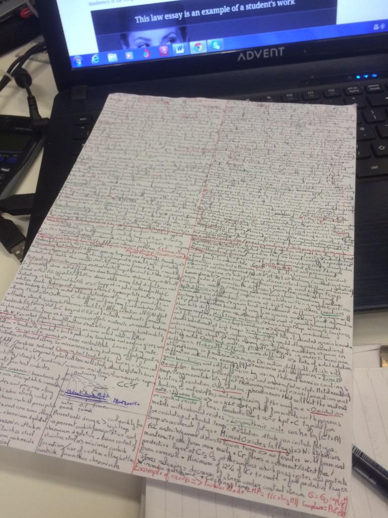 Habibifaz's tweet photo. @TheLadBible My uni allowed me to take 1 piece of A4 paper with me to the exam, so i wrote the whole syllabus down !! http://t.co/AVi0BVkDVB