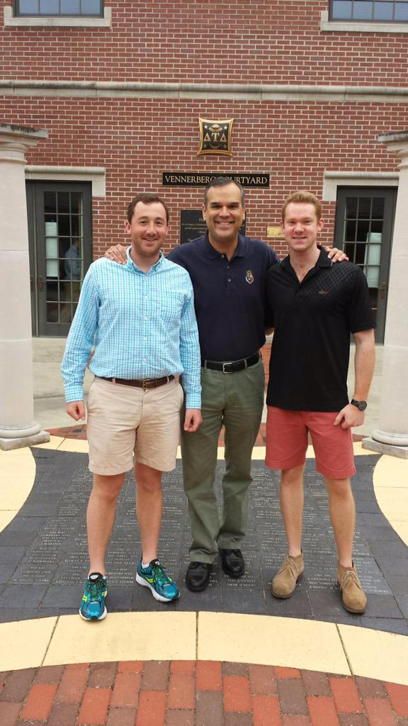 NEUDelts's tweet photo. Brandon and Teddy had a great time with International President Jody Danneman this weekend #PAR2015 @DeltaTauDelta http://t.co/U2rd97fCLP