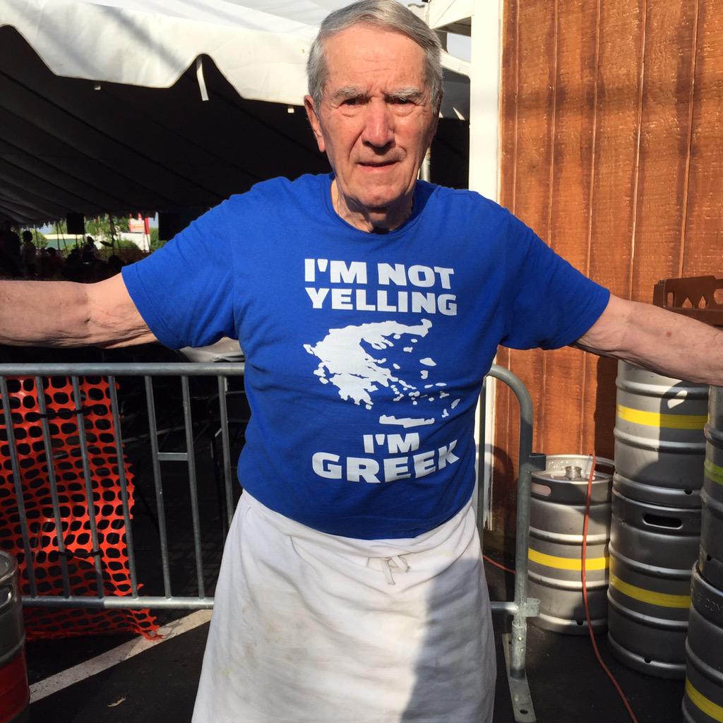 GreekFest2016's tweet image. "I'm not yelling I'm Greek!" 😂😂😂