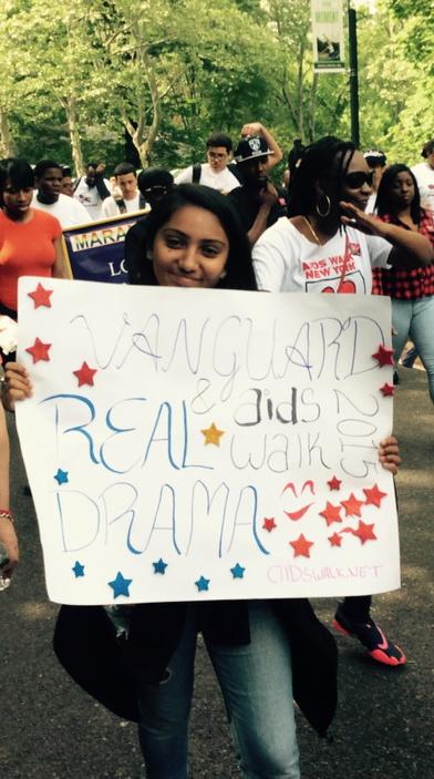 MilenaDrama's tweet photo. AIDS Walk NY 2015 #AIDSWALK2015 #Vanguardhighschool #walkforacause #AIDSResearch #awareness #RIPToya #RIPJimmy http://t.co/rEeb3WBB0M