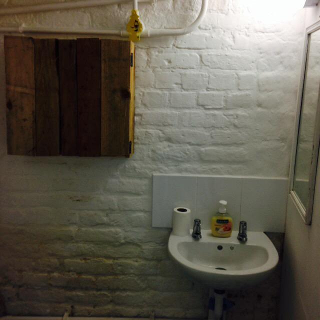 JuneWatmore's tweet image. I have had a busy time making things from pallets here is a bathroom cupboard very #rustic