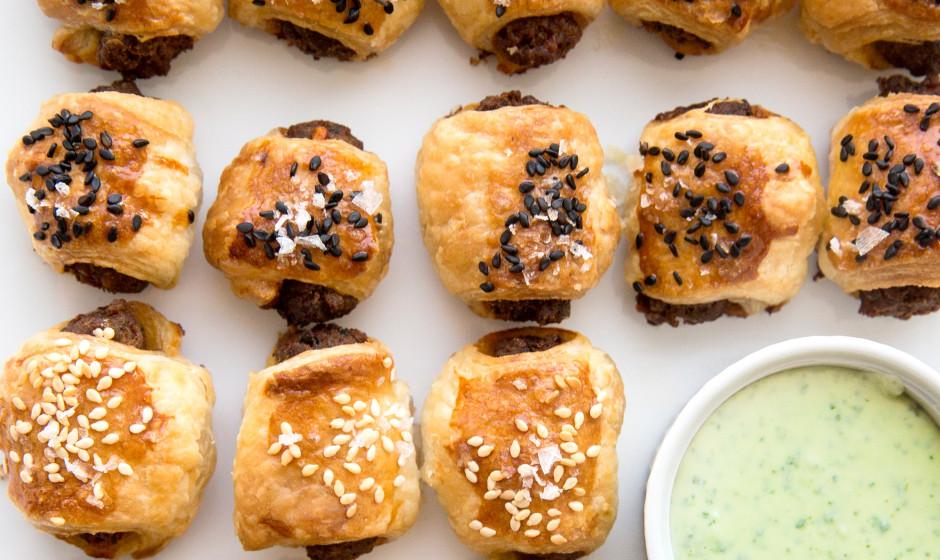 bonappetit's tweet image. Sub any ground meat in these puff pastry apps bonapp.it/1cEGO5i