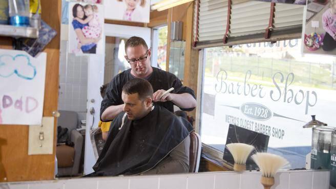 Demone Barber Shop (Agricola St) is the oldest barber shop in #Halifax. Earl Demone served his first customer in 1928